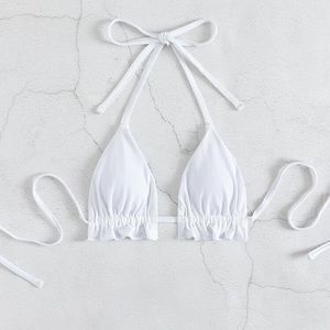 SHEIN white bikini string top